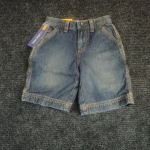 Cherokee Carpenter Fit Denim Shorts Boys Size 5‎ Blue Jean Utility Pockets